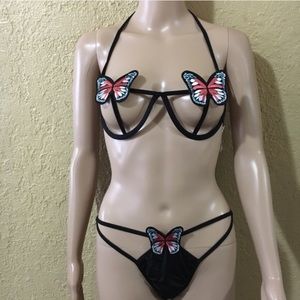 Butterfly Embroidered Festival Outfit